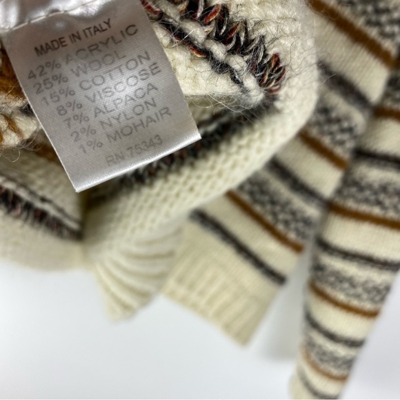 Elsamanda Sweater Striped Wool Alpaca Blend Anthropologie Womens size L - Picture 6 of 10